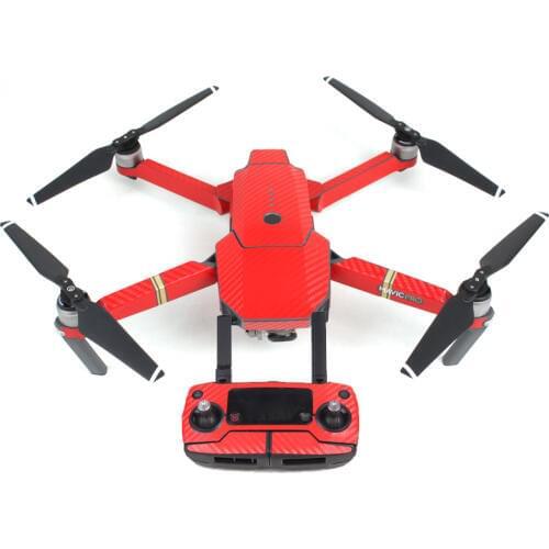 Waterproof Drone Decorative Sticker Decal Skin Wrap Cover for DJI Mavic PRO ()Red)