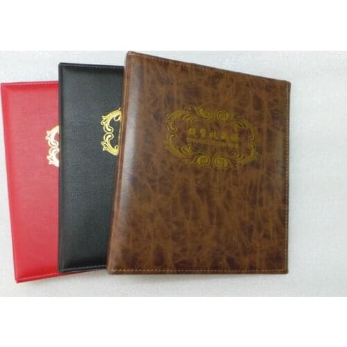 High Quality Coins/Paper Money Collection Book PU leather Empty 3 Rings collection Album Most Put 40 pcs Loose-leaf 3 Hole Sheet