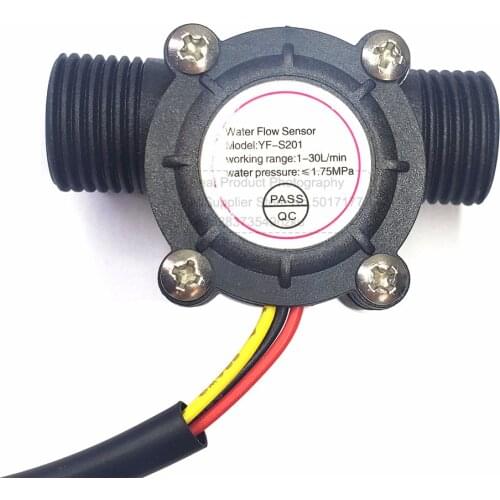 YF-S201 Water Flow Sensor Water Dispenser Hall Flowmeter FS300A Interface Control Liquid Flow 1-30L/min 2.0MPa Switch Sensor