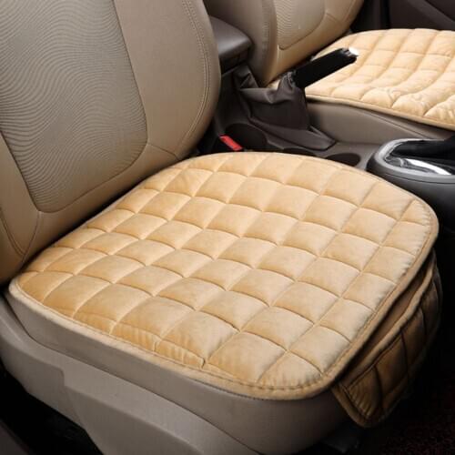 Winter Warm Car Seat Plush Mat Thicken Front Rear Car Universal Seat Cushion Chair Car Interior Seat Cover Pad Mat