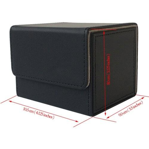 100+ Side-Loading Card Case Deck Case Mtg Pokemon Yugioh Deck Box:Black