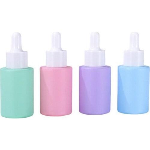 100Pcs 30ml Macaron Glass Dropper Bottles Essential Oil Bottles Lids Perfume Sample Vials Essence Liquid Cosmetic Containers