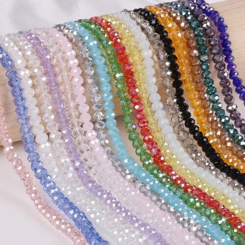 2 3 4 6 8mm Rondelle Austria Crystal Beads Faceted Czech Glass Beads Loose Spacer Beads For Jewelry Making DIY Accessories