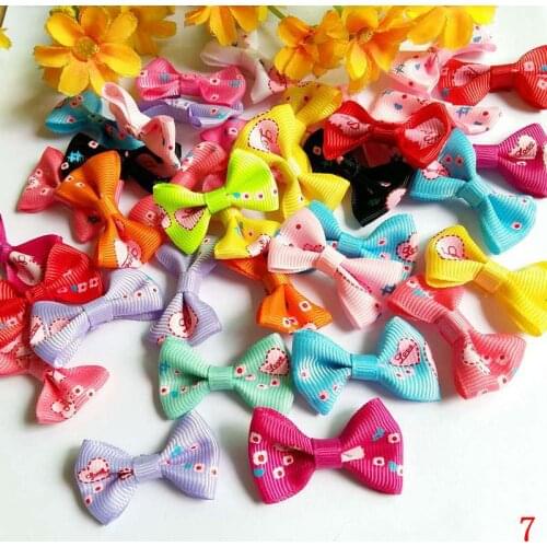 50pcs/lot Satin Ribbon Bow Girls Fashion Dress Bow Wedding Party Gift Packing Bow Tie DIY Craft Accessor DIY Handmade 3.5x2.5cm