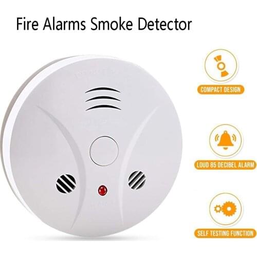 Stand Alone Heat Sensitive Fire Alarm Detector Home Kitchen CO Gas Prevention 360 Degree Induction Smoke Probe Audible Alarm