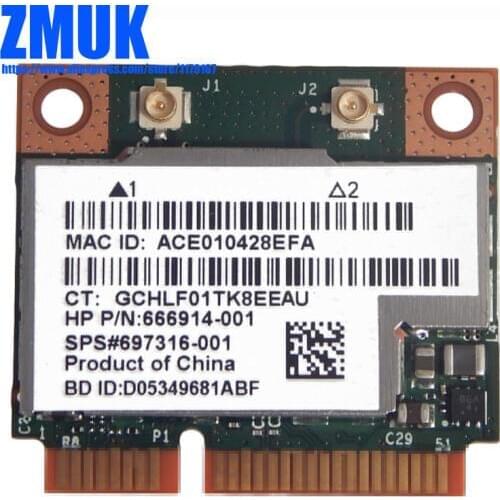 BCM943228HMB 802.11a/b/g/n WLAN + Bluetooth 4.0 WiFi card,sps 697316-001
