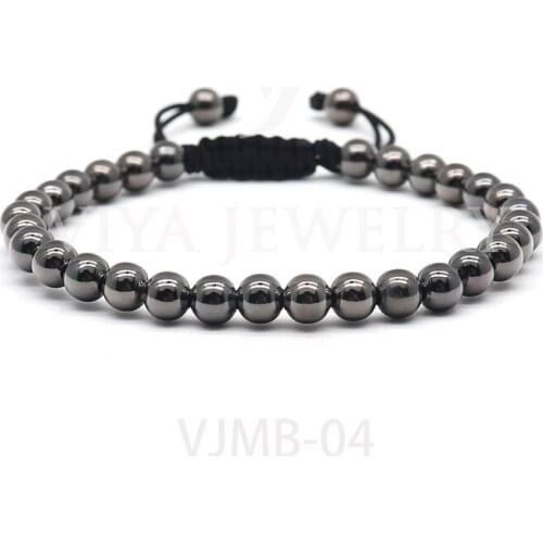 Free shipping Custom Wheel Beads Braided Adjustable Bracelet Charm Pave Setting Zircon Beads Macrame Men Bracelets