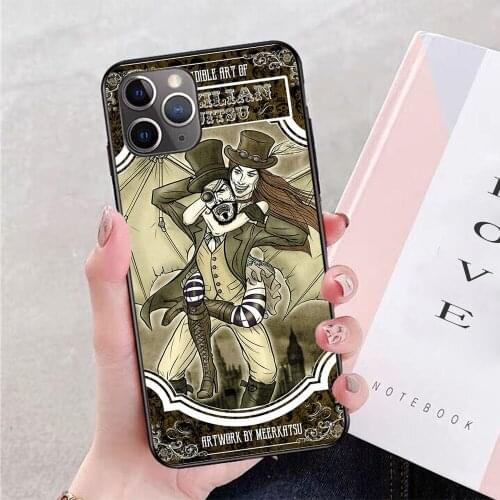 Steampunk JiuJitsu Phone Case For iPhone 11 Pro X XR XS Max 6 7 8 plus Samsung S8 S9 S10 S20 A10 A50