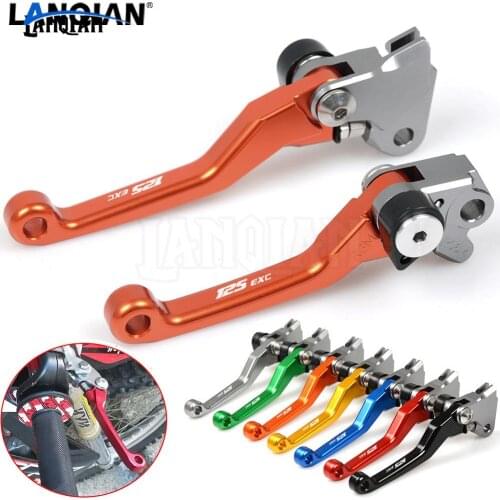 CNC Laser Printing Motorcycle Dirt bike Pivot Brake Clutch Levers For 125 EXC 2004 2005 2006 2007 2008 125EXC EXC 125 Parts