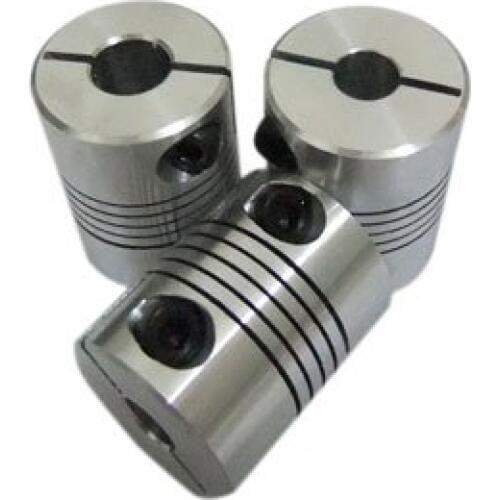 5mm to 10mm Flexible Shaft Coupler 5*10mm Flex Clamp Shaft Coupling Connector Diameter 25mm Length 30mm
