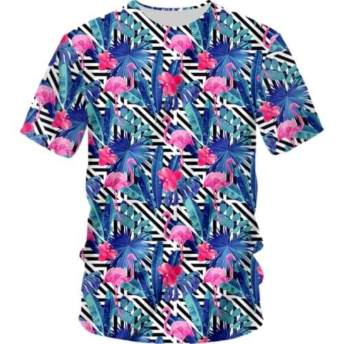 IFPD EU Size Flamingo Banana Leaves 3d Print Skull Tshirt Hip Hop Fashion Plus Size Short Sleeve Anime Shirts Harajuku Men Tops