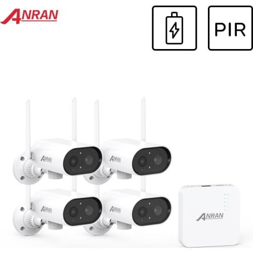 ANRAN Surveillance Camera Rechargeable Security Camera Video Surveillance cctv Camera Wireless Outdoor Waterproof IP Camera APP