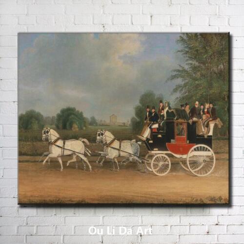 Classical court figure carriage aristocrats travel oil painting canvas printing printed on canvas wall art decoration picture