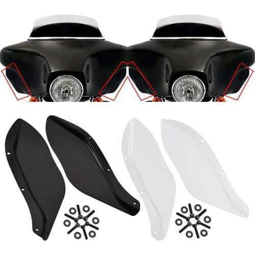 Motorcycle Black Clear Fairing Air Deflector Side Wing Windshield For Harley Touring FLHR FLHT FLHX 96-13 Motorbikes