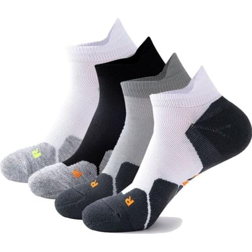 New Men Running Socks Outdoor Sport Thin Breathable Moisture Wicking Towel Bottom Athletic Fitness Low Cut Short Boat Socks
