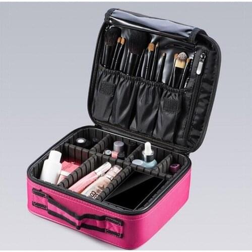 New high quality professional empty makeup organizer travel cosmetic case large capacity storage bag suitcases