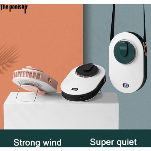 New Hanging Portable Rechargeable with Adjustable Lanyard Quiet Powerful Cooling Mini Fans Handheld & Hands-Free Fans 3 speed