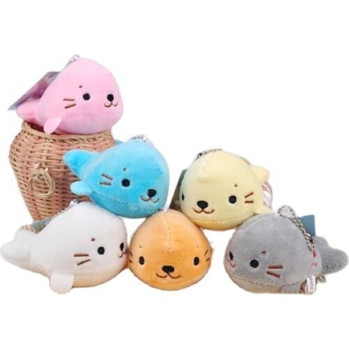 Wholesale 50pcs/lot Super Cute 8cm Sea Seal Plush Stuffed Toy Wedding Bouquet Gift Plush Keychain Toy