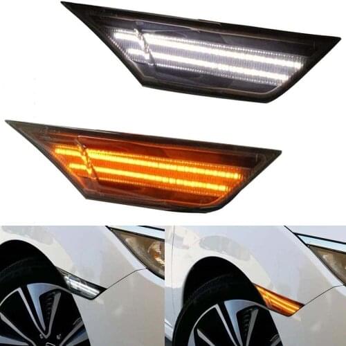 Switchback LED Side Marker Fender Repeater Blinker Turn Signal Light For For Honda Civic 10th Gen 2016 2017 2018 2019 2020