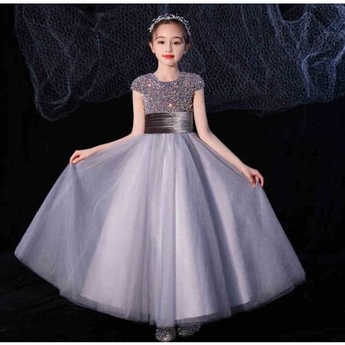 Sequin Puffy Princess Girl Dress Flower Girl Dresses For Party and Wedding Ball Gown Tulle Dresses First Communion