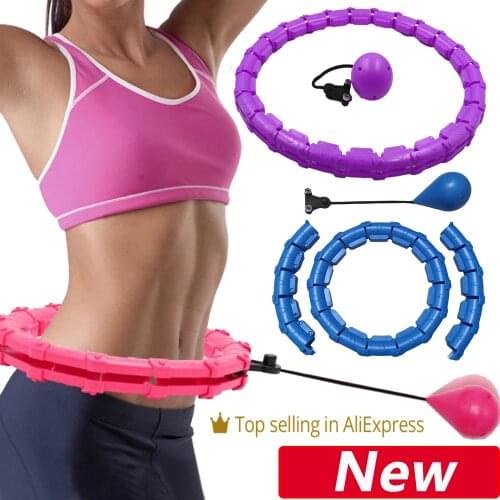 24 Section Adjustable Sport Hoops Abdominal Thin Waist Exercise Detachable Fitness Hoop Training Weight Loss Equipment