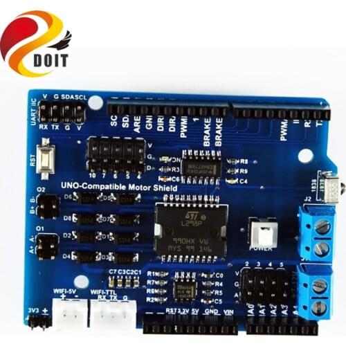 Robot Tank Car Chassis Motor Shield Driven Board With L298P For Arduino UNO R3