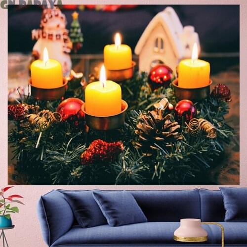 Christmas Tapestry cute Wall Hanging festival fashion style fashion goblen Home Decor kids room red Christmas tree wall towel