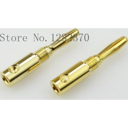 [SA] BP4528 gold plated solder-free 4mm banana plug Banana Plug GoldPlated Solderless --50pcs/lot