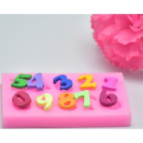 Numbers Silicone Mold 3D Fondant Molds Cakes Decorating Tools DIY Sugar Craft Chocolate Candy Gumpaste Kitchen Baking Moulds