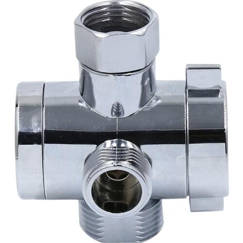 Bathroom Fixture Faucet Replacement Parts 4/6 Three Way T-Adapter Valve For Toilet Bidet Shower Head Diverter Valve