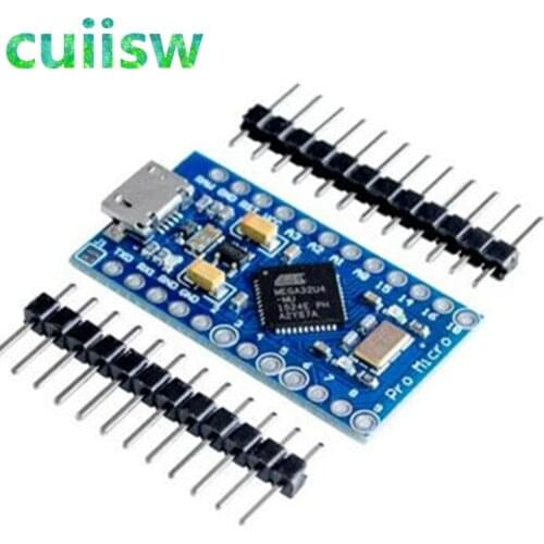 5PCS Pro Micro ATmega32U4 5V 16MHz Replace ATmega328 For Arduino Pro Mini With 2 Row Pin Header For Leonardo Mini Usb Interface