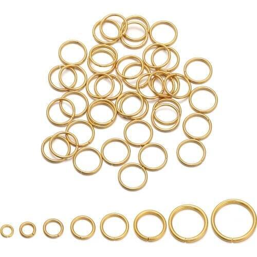 50-200pcs/lot 4 5 6 8 10 mm Stainless Steel Jump Rings Split Rings Connectors For DIY Jewelry Making Supplies Accessories