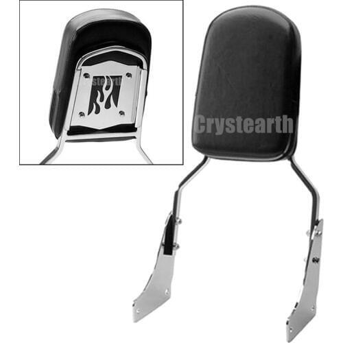 Chrome Flame Motorcycle Rear Passenger Backrest Sissy Bar w/Pad For Honda Shadow ACE 1100 Tourer For Honda Shadow Sabre