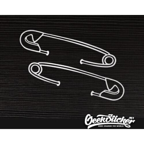 2pcs FunnySafety pin Waterproof Reflective Car Stickers For Mazda VW Golf Polo Audi BMW Ford Focus 2 Fiesta Kia Car Styling