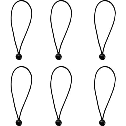 Pack of 6pcs 3mm 15cm Heavy Duty Ball Bungee Cords Tarp Canopy Flag Pole Tie down Ropes Elastic Straps