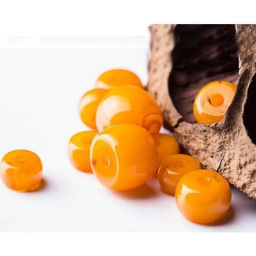 20pcs/lot Yellow beeswax loose barrel shape Jewelry Accessories Necklace Bracelet Making DIY Fashion Gift