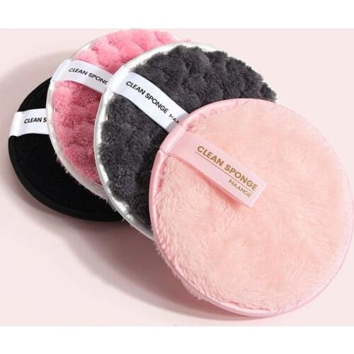 2PCS Microfiber Makeup Remover Towel Reusable Cleansing Cloth Pads Face Cleaner Plush Puff Foundation Skin Care Tool