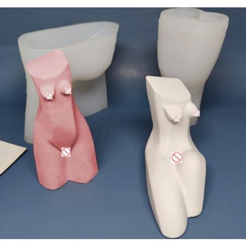 3D Art Human&Woman Body Candle Silicone Mold Fashion Scented Crystal Resin Molds DIY Crafts Decor Wax Mould Home Table Ornament