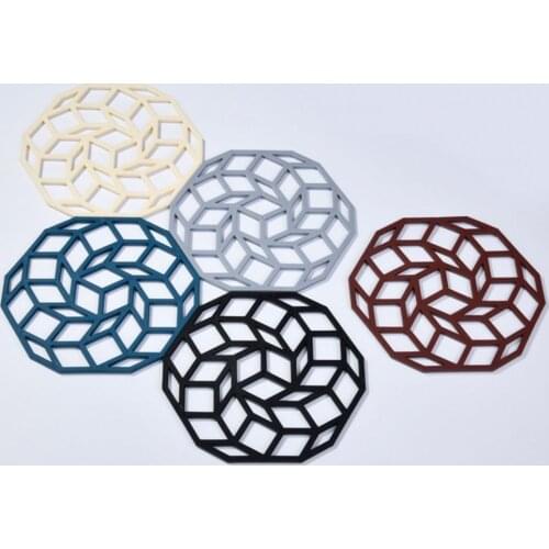 80% HOT SALE Coaster Multifunctional Heat Insulation Geometric Shape Kitchen Decoration Table Cup Mat for Restaurants