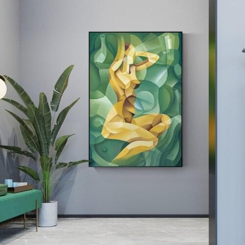 Abstract Sexy Plump Woman Model Saxophone Vase Canvas Painting Wall Art Poster And Print For Living Room Aisle Quadro Decorativo