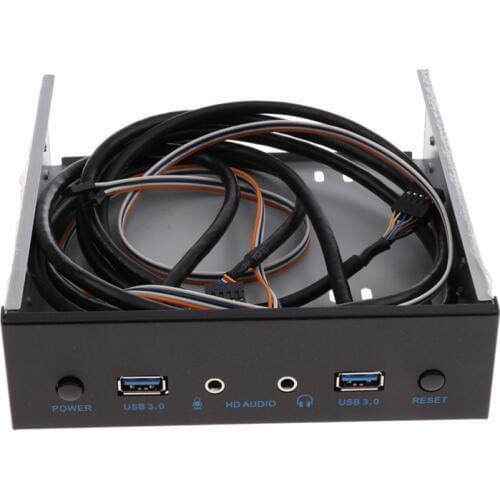 Usb 3.0 2 Port Optical Drive Front Panel Expansion Adapter Usb 3.0 Hub +Hd Audio+Power Switch Button