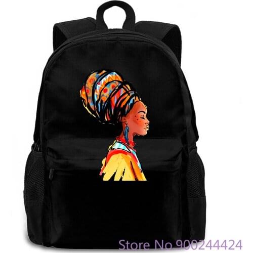 African Beauty Tracksuit Hipster Natural Print Female Natural Hip Hop women men backpack laptop travel school adult