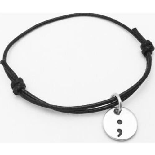 Semicolon Cord Bracelet My story isn't over yet Suicide Awareness Mental Health Awareness Bracelets Jewelry YLQ0308