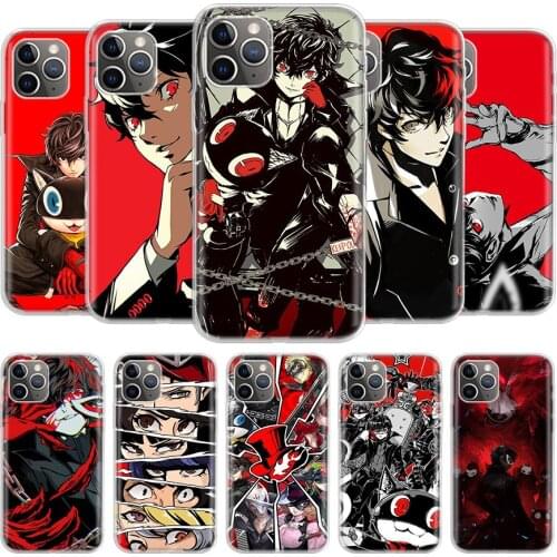 P5 P Persona 5 Anime Phone Case For iPhone 12 11 Pro 7 6 X 8 6S Plus X XS MAX + XR 5S 6G 7G SE Mini Cover Coque Capa Shell