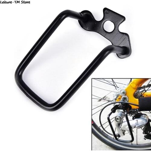 Black Bicycle Rear Derailleur Hanger Chain Gear Guard Protector Cover Mountain Bike Cycling Transmission Protection Iron Frame