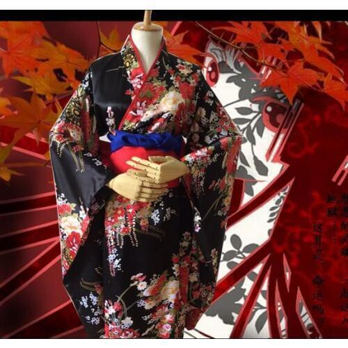Anime Hell Girl Supia-yisol Jigoku Shoujo Enma Ai Cosplay Outfit Japanese Kimono Maid Lolita Costume Princess Dress
