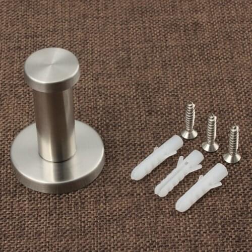 DWZ 6Pcs/set Clothes Robe Hooks Stainless Steel Bathroom Door Hanger Hook For Towels Bag Wall Mounted Coat Hanger With Screws