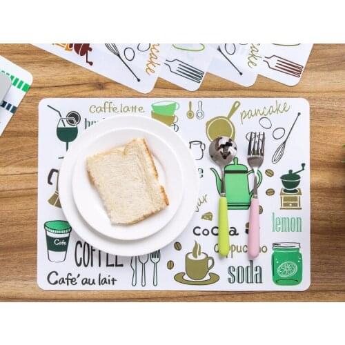 Easy to clean Placemat fashion pvc dining table mat disc pads bowl pad coasters waterproof table cloth pad slip-resistant pad