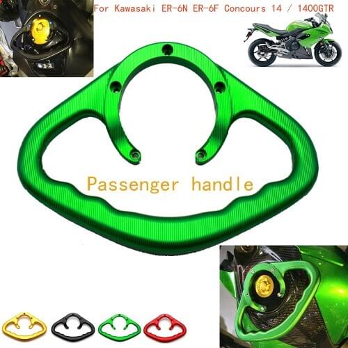 Motorcycle Passenger Handgrips Hand Grip Tank Grab Bar Handles Armrest For Kawasaki ER6N ER-6N ER6F Concours 14 1400GTR 1400 GTR