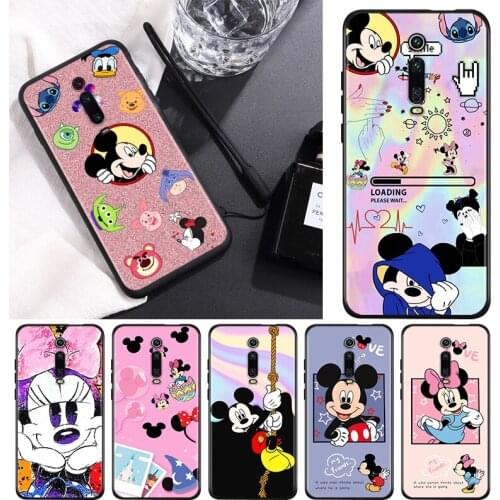 Disney mickey mouse estilo For Xiaomi Redmi 9T 9I 9AT 9A 9C 9 8A 8 7A 7 6A 6 5A 5 4X PRO Prime Plus Black Soft Phone Case